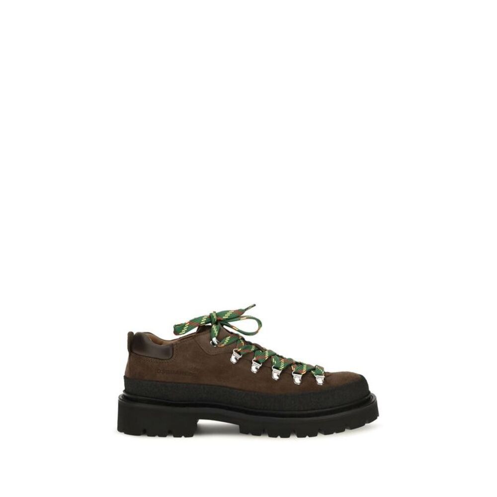 Dsquared² Brown Calf Leather Bos Taurus Lace-Up Men's Boots